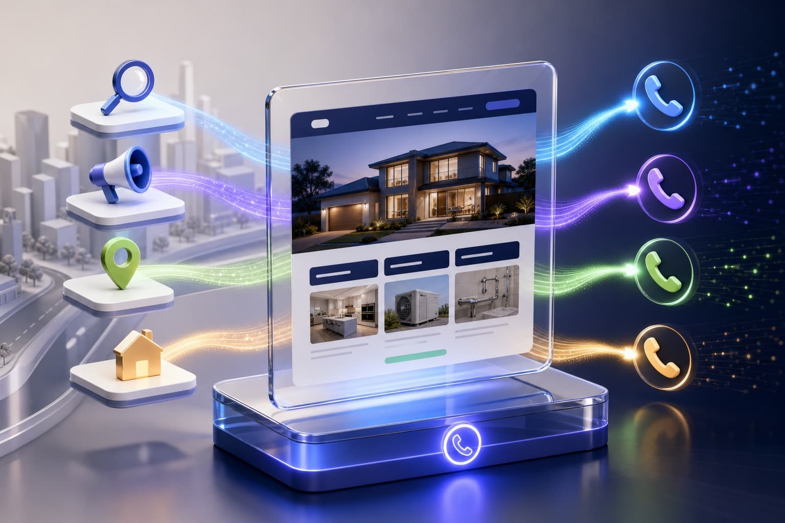 Marketing sources connecting through a website to unique tracking numbers